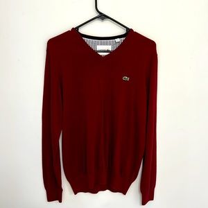 lacoste v-neck sweater